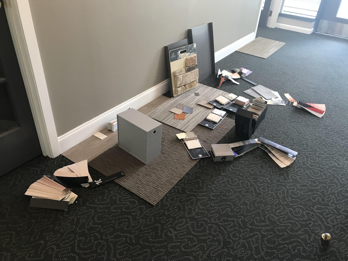 This is what happens when architects Brian Jones and Adriana Czerkawska brainstorm about interior design details for a client... #SamplesExplosion #InteriorDesign #CreativityAtWork #ArchitecturalDesign