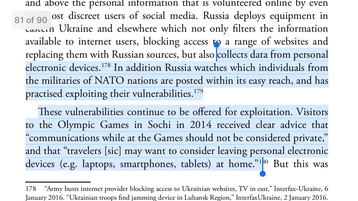 47/ FALSE MESSAGING ON A MASS SCALE: * False messaging: Appears to come from trusted sources, leaders, statesmen, journalists, social media influencers* Data theft: visitors to Sochi Olympics warned to leave personal electronic devices home* Widespread naivety of EW/IW harm