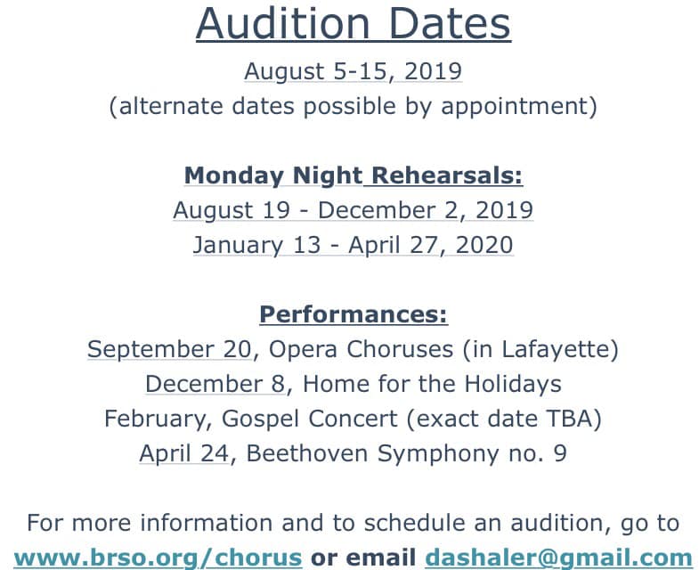 It's that time of year!  If you're looking for a vocal outlet beyond your regular choir, come take a look at us.  Check out our web page for details.  We hope to see you soon!