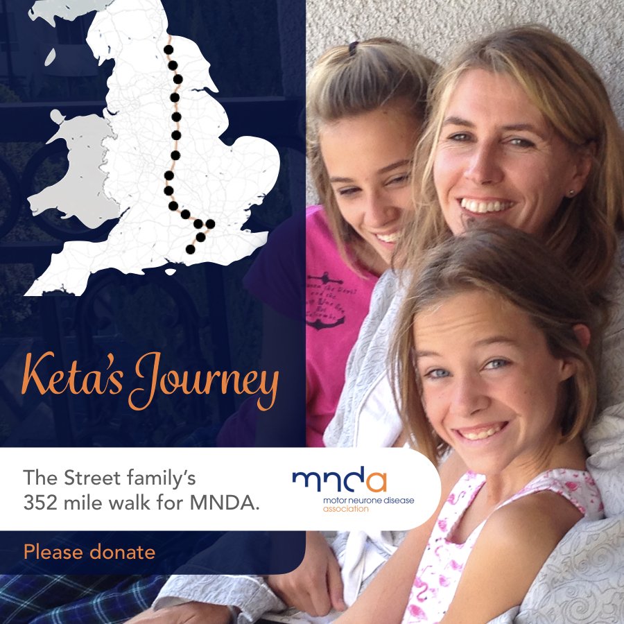 Ketas_Journey's tweet photo. We are walking 352 miles for @mndassoc. Please join the challenge by walking with us for a day or by donating whatever you can: https://t.co/BGClv2zEQJ   #KetasJourney https://t.co/c9XsxUn7Eb