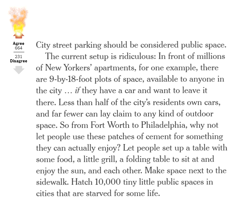 JessieSingerNYC's tweet photo. Street Parking is Theft. @NYTStyle knows. https://t.co/FJ2Negz9x2