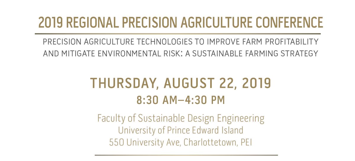 SpudIslandGirl's tweet photo. The Faculty of Sustainable Design Engineering, in collaboration with the PEI Department of Agriculture and Land, is hosting a one-day conference on Precision Agriculture. To register: https://t.co/uH54BpyJVv @AgInfoPEI @PEIAgrologists @PEIPotatoBoard @PEI_FA #PrecisionAg https://t.co/FGD0iI35Xd