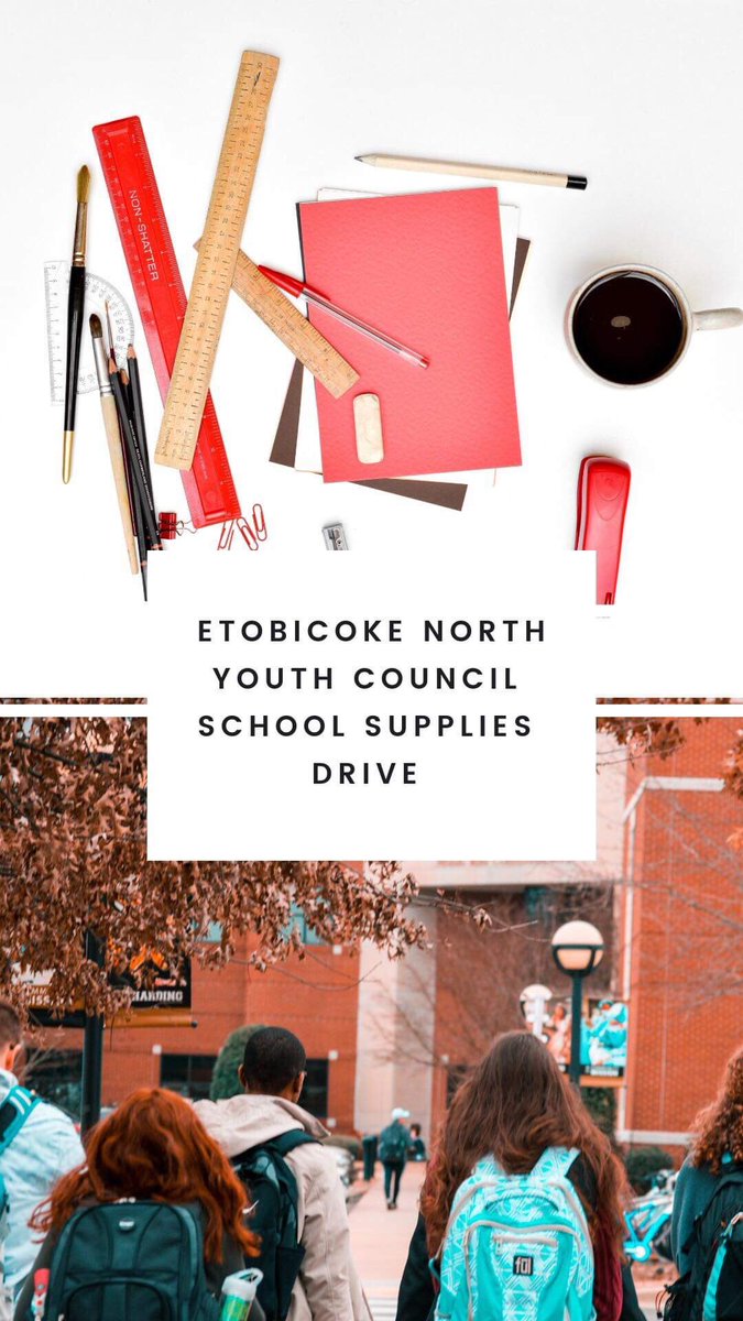 A new school year is right around the corner, together let’s contribute to the #ENYC #schooldrive to collect supplies for students in our community! #Mondaymotivation #EtobicokeNorth