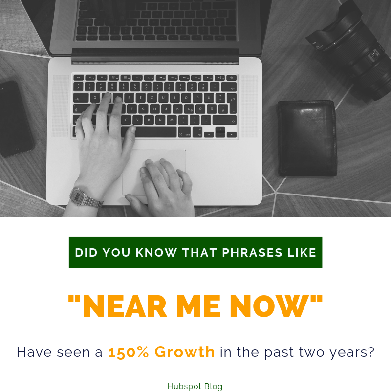 RVWebServices's tweet image. Did you know that phrases like "near me now" have seen a 150% growth? Make sure you're staying up with the trends with our search services! #marketingMonday bit.ly/2lgRQb0