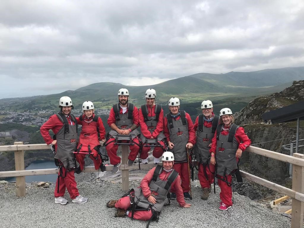 Blesma's tweet photo. Thank you to our 8 supporters and Blesma Members who took on the #velocityzipwire - the fastest zip line in the world which soars over Penrhyn Quarry travelling at speeds of over 100mph! 

Follow link to sponsor Jodie and Debbie's brave exploit !! https://t.co/l9RimHCxjh https://t.co/aPkADagCxE