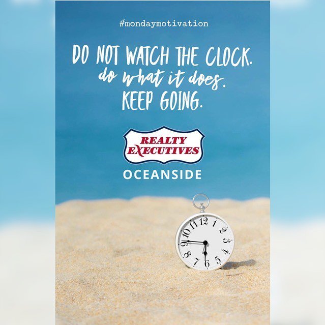 ✨ #mondaymotivation ✨HAPPY MONDAY! Do not watch the clock. ⏰ Do what it does. KEEP GOING!! 🏃🏻🏃🏻‍♀️ It keeps ticking and so should you! Make use of each second!! Have a great week!!
.
.
.
#motivationalmonday #newgoals #monslay #realestate #flaglerbeach #p… ift.tt/30MVSHn