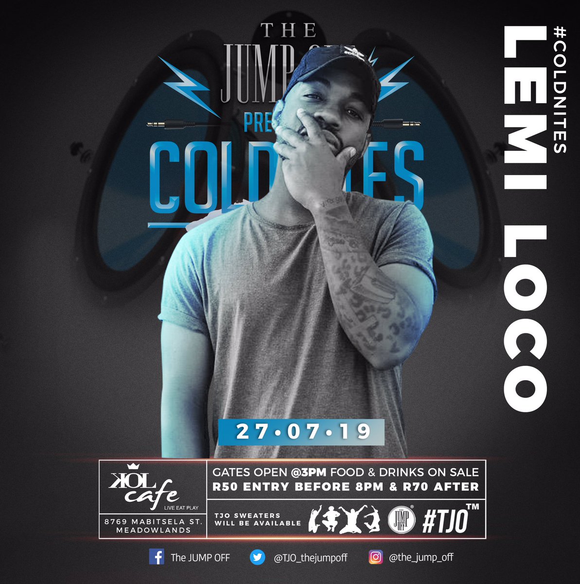 TJO_thejumpoff's tweet photo. #COLDNITES #TJO
@kolcafe_ndofaya Meadowlands
The Jump Off #TJO 
See ya'll there @REALM_DJ @PlayGall @LouisXv73077910 @Lemii_LoCo https://t.co/9qD4kXGS0N