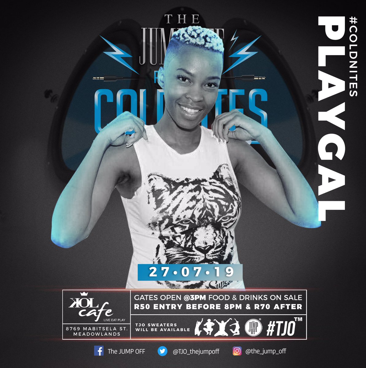 TJO_thejumpoff's tweet photo. #COLDNITES #TJO
@kolcafe_ndofaya Meadowlands
The Jump Off #TJO 
See ya'll there @REALM_DJ @PlayGall @LouisXv73077910 @Lemii_LoCo https://t.co/9qD4kXGS0N