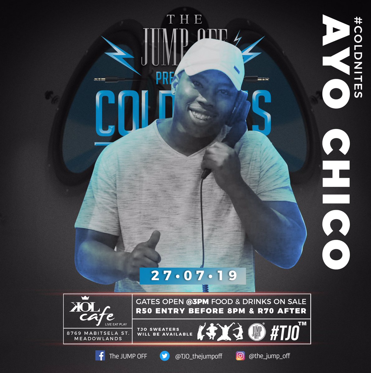 TJO_thejumpoff's tweet photo. #COLDNITES #TJO
@kolcafe_ndofaya Meadowlands
The Jump Off #TJO 
See ya'll there https://t.co/l2Ng6lP1II