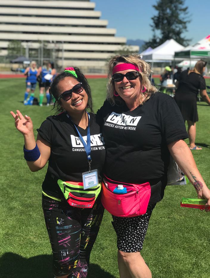 canucksautism's tweet photo. Meet Romdoul & Tillie! With the support of the entire CAN team, this incredible duo led the way in hosting the #CANRelay this past Saturday. Amazing job by two amazing staff! 🌟🌟 https://t.co/m74eBSwR3k