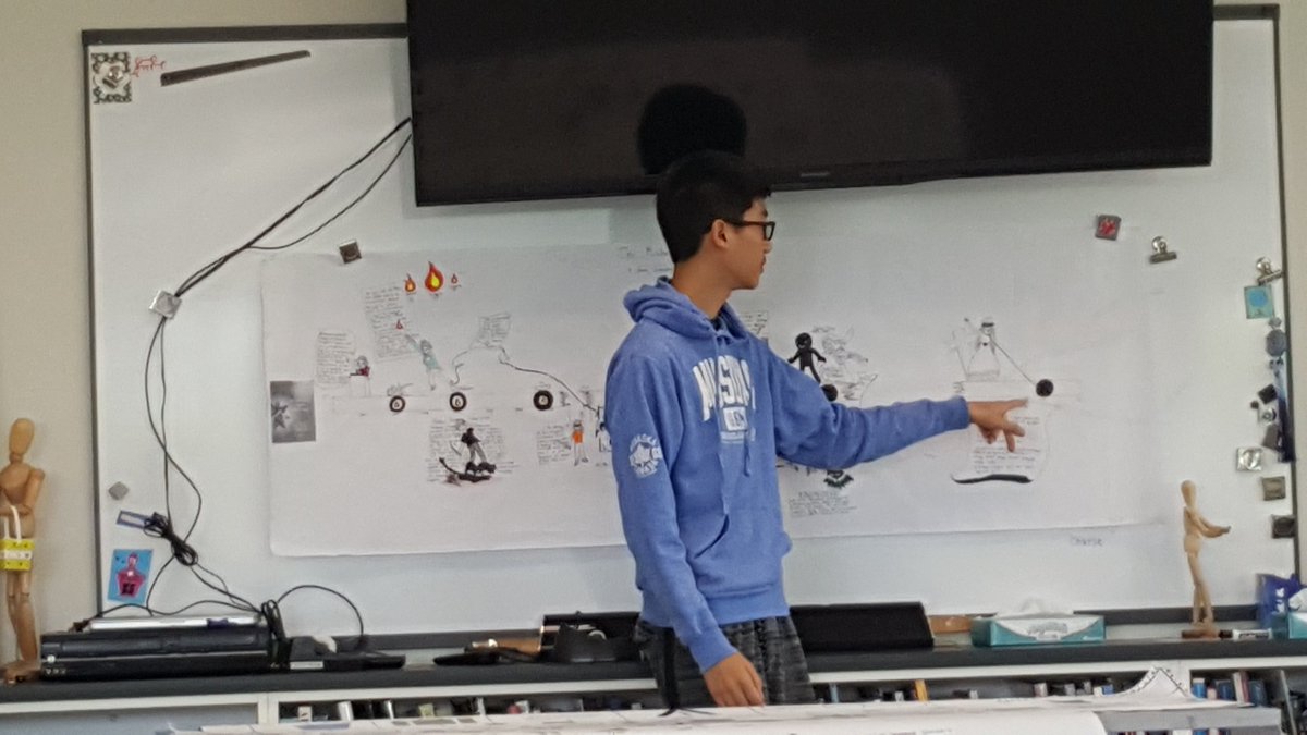 Presenting their historical timelines today in grade 10 history <a href="/HTSRichmondHill/">HTS Richmond Hill</a>.