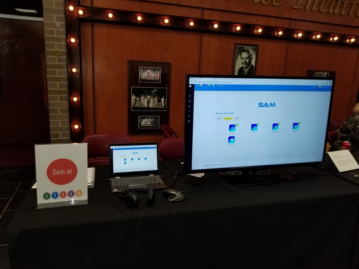 Come hangout with the SAM.AI team today at the STEAM expo sponsored by Prudential! Located right in Kupfrian Hall! #SAMdotAI #VOICE19 #ArtificialIntelligence