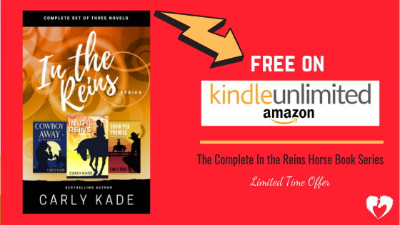 CarlyKadeAuthor's tweet photo. Your next BINGE READ. Romantic & suspenseful, the #IntheReins #horse #bookseries features characters the horse world has come to love. For a limited time, the complete trilogy is FREE on #Kindle Unlimited. https://t.co/OxAqFzmHsb #amreading #equineblogshare #booklover #freebooks https://t.co/MJbQfQXZsi