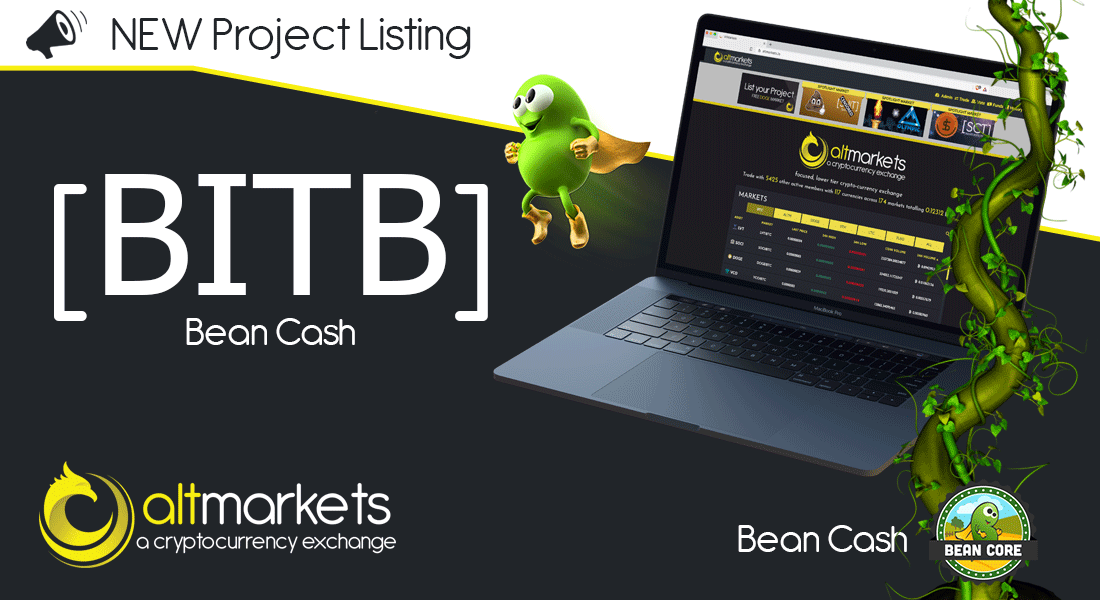 AltmarketsEX's tweet photo. $BITB @BeanCash_BEAN is now live with DOGE &amp; BTC markets at @AltmarketsEX  - Zero Fee Trading until September 1st, 

https://t.co/6PcMGAMd22
https://t.co/X2HbrXNH1b https://t.co/YK9OUVXK0C