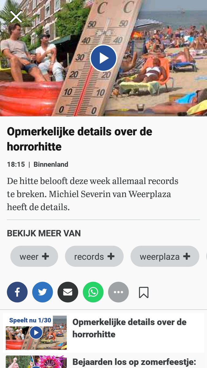 lientje1967's tweet photo. 22 juli. 18.15 uur. Het H-woord is gezegd! #horrorhitte 👇 https://t.co/BSds3dqDxK