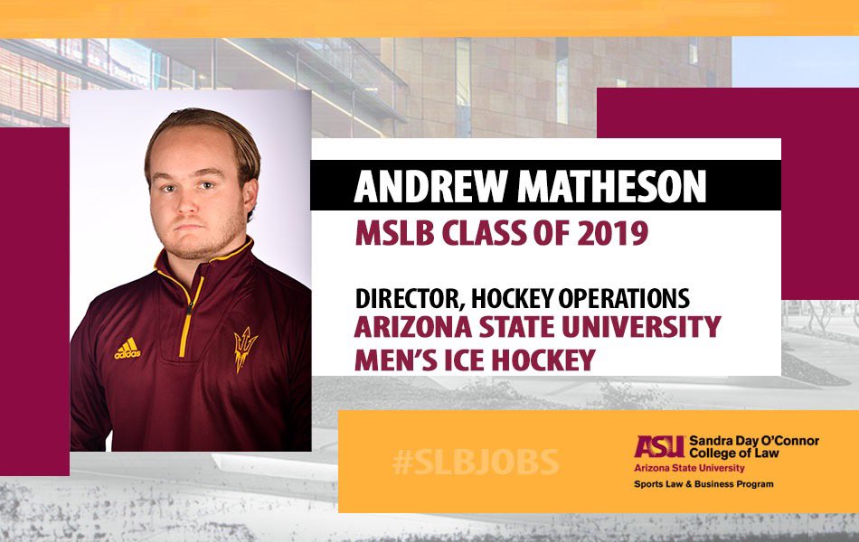 SeligSLB's tweet photo. Let’s try this again...

JOB ANNOUNCEMENT: Congrats to @melon_29, a 2019 graduate, for landing the position as Director of Hockey Operations for @SunDevilHockey! #SLBJobs #ASUSLB https://t.co/onzEs1BkaG