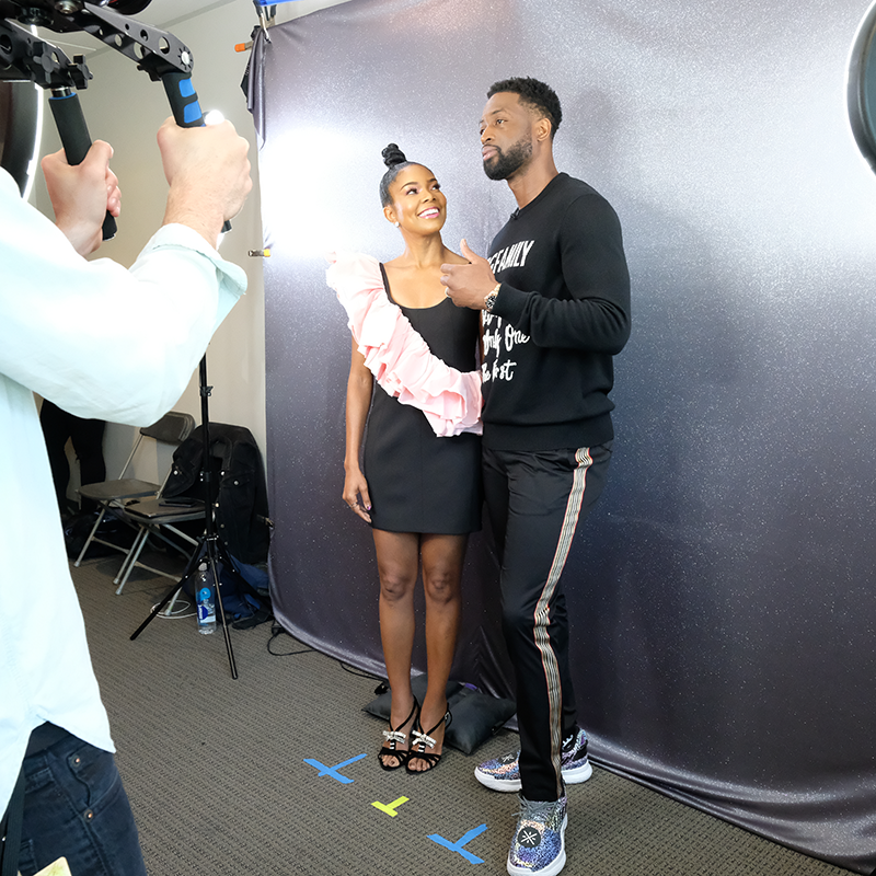 DwyaneWade's tweet photo. Get you someone that looks at you the way @itsgabrielleu looks at me... 😂 Watch us tomorrow night as I guest judge @AGT on @nbc #judgecuts #agt https://t.co/usfQfxuM7W