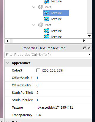 Roblox Developer Relations On Twitter Exciting News Developers Texture Offsets Are Here You Can Now Offset Textures In Studs And The New Properties Are Scriptable Read More Here Https T Co Bzdk9cuoyr Roblox - roblox textures not loading