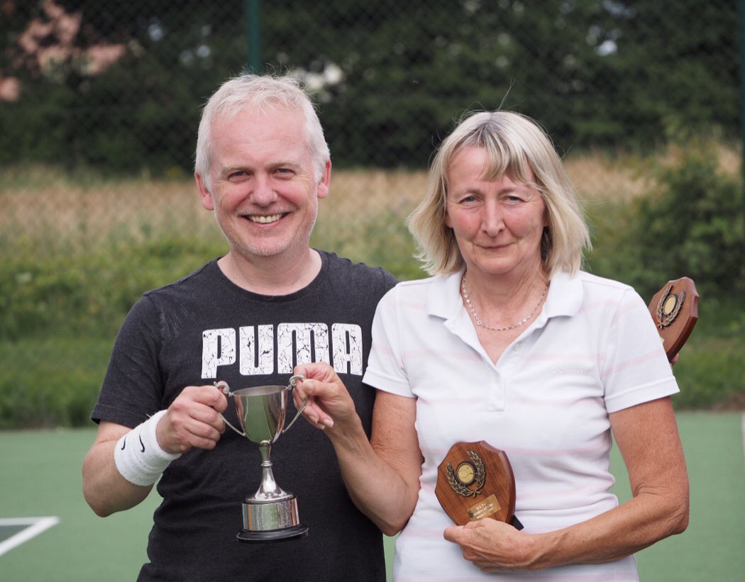 wortham_tennis's tweet photo. Well done to Vince and Pam who defeated Josh and Jan 7-5 in the final of the Whitbread Cup held at the club yesterday 🏆 https://t.co/VOWyARXBDs