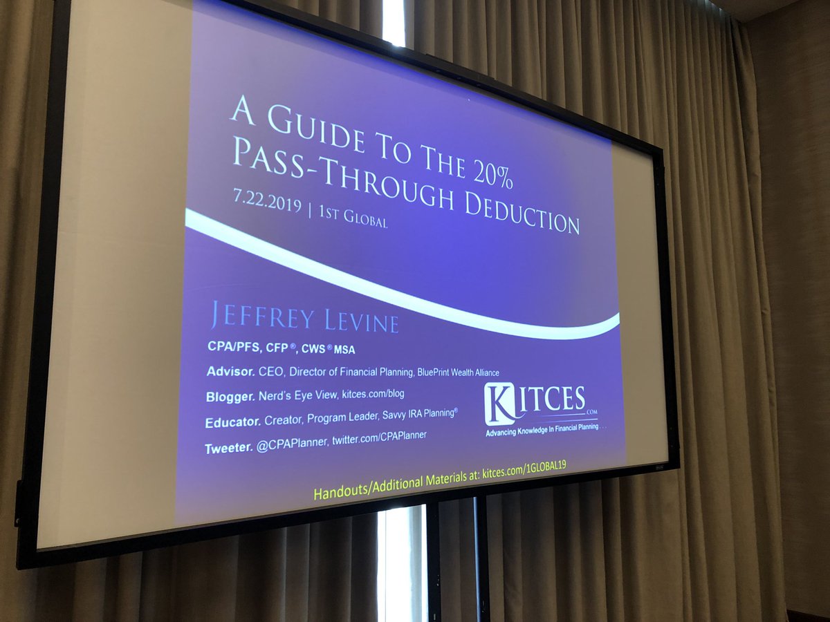 CPAPlanner's tweet photo. Great start to the day with IRAs. Now onto QBI Deduction Madness w/ @1stGlobal https://t.co/NO4seOST0n
