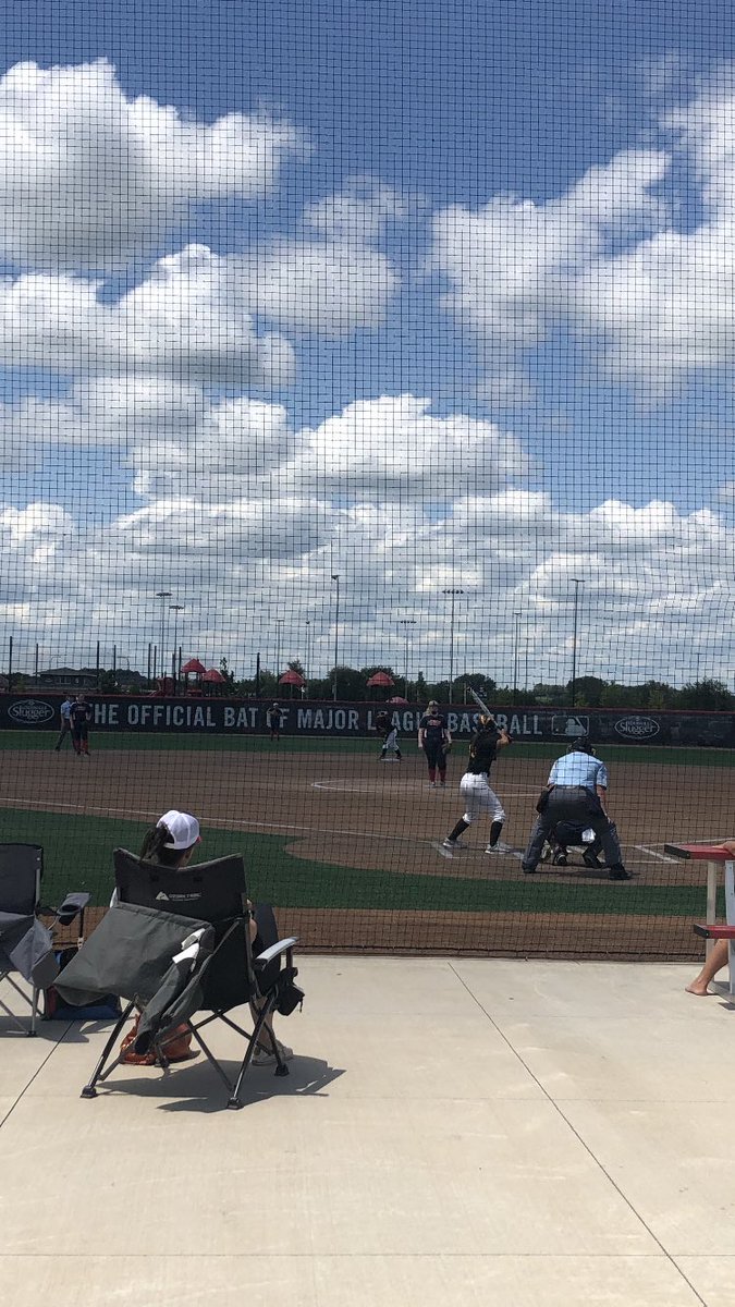 UMMCougarSB's tweet photo. Coach Goler is out recruiting in Peoria, Illinois at the PGF Midwest Regionals! One future Cougar in action today! #rollcougs https://t.co/nP9kk99BPN