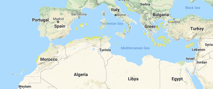 Firstly, let's talk distribution. Eleonora's Falcons are colonial breeders. They mainly breed on islands across the  #Mediterranean & off the coast of NW  #Africa. The  #CanaryIslands are thus the westernmost limit of their breeding range Map source:  @BirdLife_News  #EF2019 [3/n]