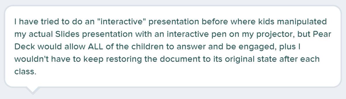 LissaBrunan's tweet photo. π£Reflecting on some πAWESOME IDEASπ‘ shared as exit tickets from participants after our #lmtc19 @PearDeck session π today via my Teacher Dashboard! π LOVE that they're thinking about INSTANT IMPLEMENTATION! #ShareThePear #EngagingTECHniques https://t.co/g5pMdiNdE7
