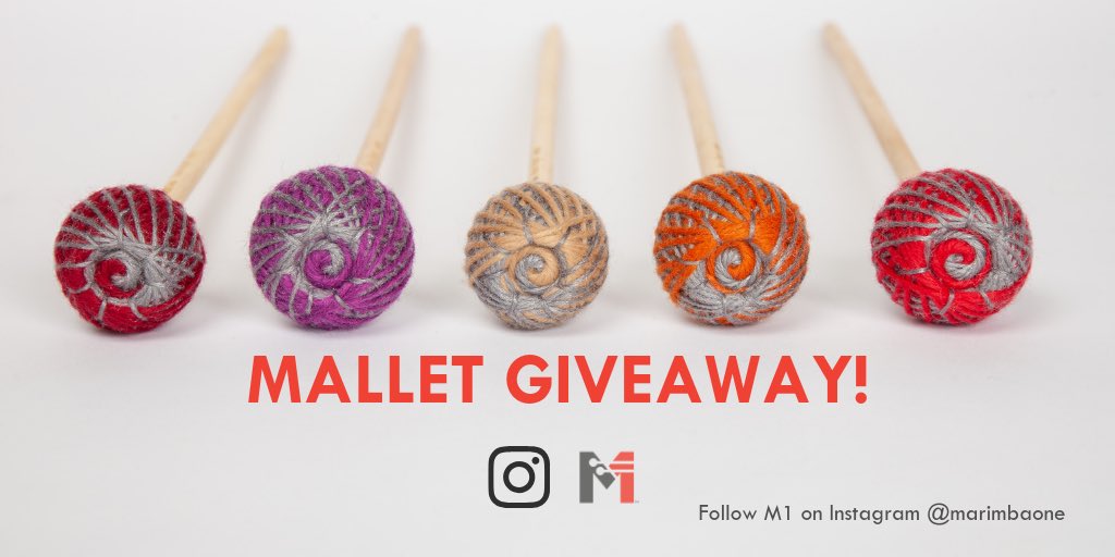 MarimbaOne's tweet photo. We're giving away #M1Mallets on our Instagram! Head on over to our page to learn more and enter the giveaway. https://t.co/3lFtV9XDvN
#marimbaone #marimba #mallets #percussion #percussionist #keyboard #M1 https://t.co/D17g3V8Av2