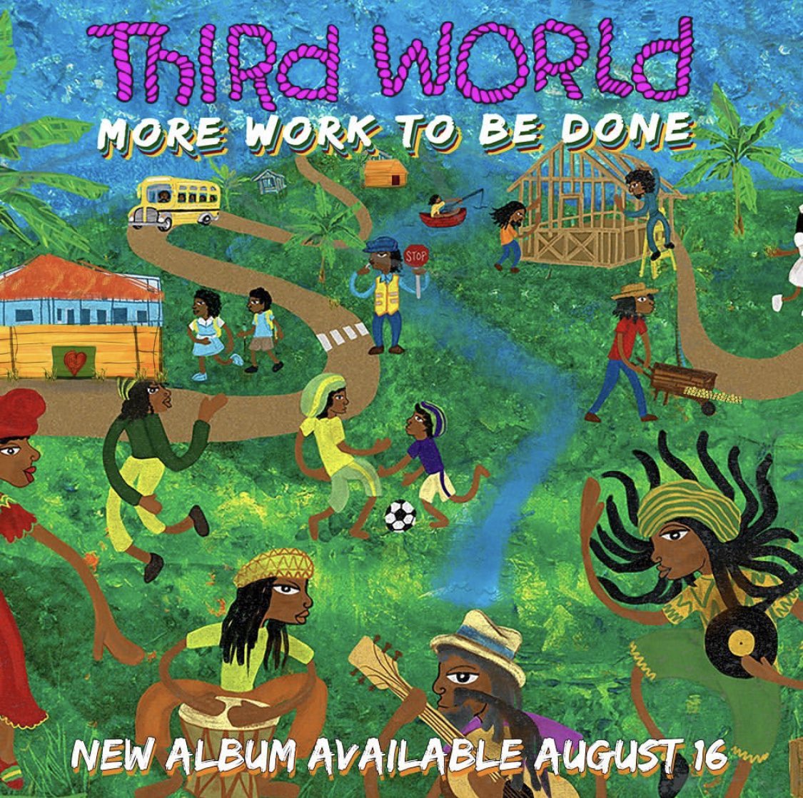 GYIINTL's tweet image. In celebration of their 45 years of making music, we proudly announce the release of @ThirdWorldBand’s 22nd studio album #MoreWorkToBeDone produced by @DamianMarley available Aug 16! Pre-order starts this Friday! #ThirdWorld #Celebrating45Years #NewAlbum #GhettoYouths