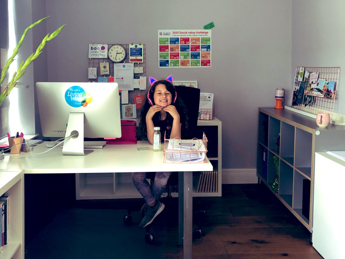 Boo_HQ's tweet photo. Another day, another #BooJunior visiting #BooHQ
Lily helped set up for a bespoke certificate in #coaching & #mentoring happening this week & then listened to her audiobook while @Boo1977 faffed about making the office pretty π#SchoolHolidays
#familyfriendlyworkplace
#TeamBoo https://t.co/MeD3Iv2SrJ