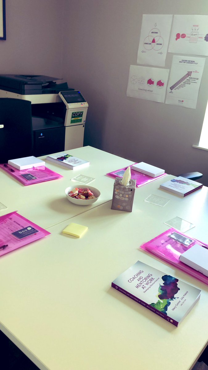 Boo_HQ's tweet photo. Another day, another #BooJunior visiting #BooHQ
Lily helped set up for a bespoke certificate in #coaching & #mentoring happening this week & then listened to her audiobook while @Boo1977 faffed about making the office pretty π#SchoolHolidays
#familyfriendlyworkplace
#TeamBoo https://t.co/MeD3Iv2SrJ