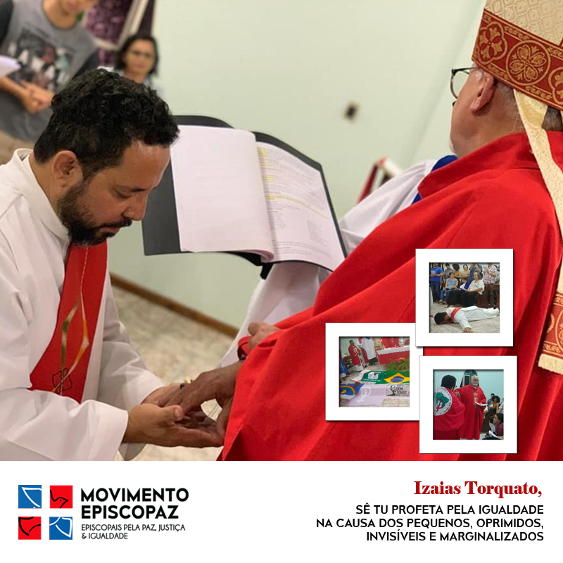 Episcopaz's tweet photo. A Igreja Una e Santa 
reconhece o Chamado e a Missão
e declara neo presbítero o irmão
#IzaiasTorquato, DAB/IEAB, 
conhecido pelas causas em favor
dos sem-voz e sem-vez.
Saudamos por mais um 
profeta pela #igualdade.
#movimento #episcopaz 
#episcopalchurch #ieab https://t.co/vEchZr8tg9