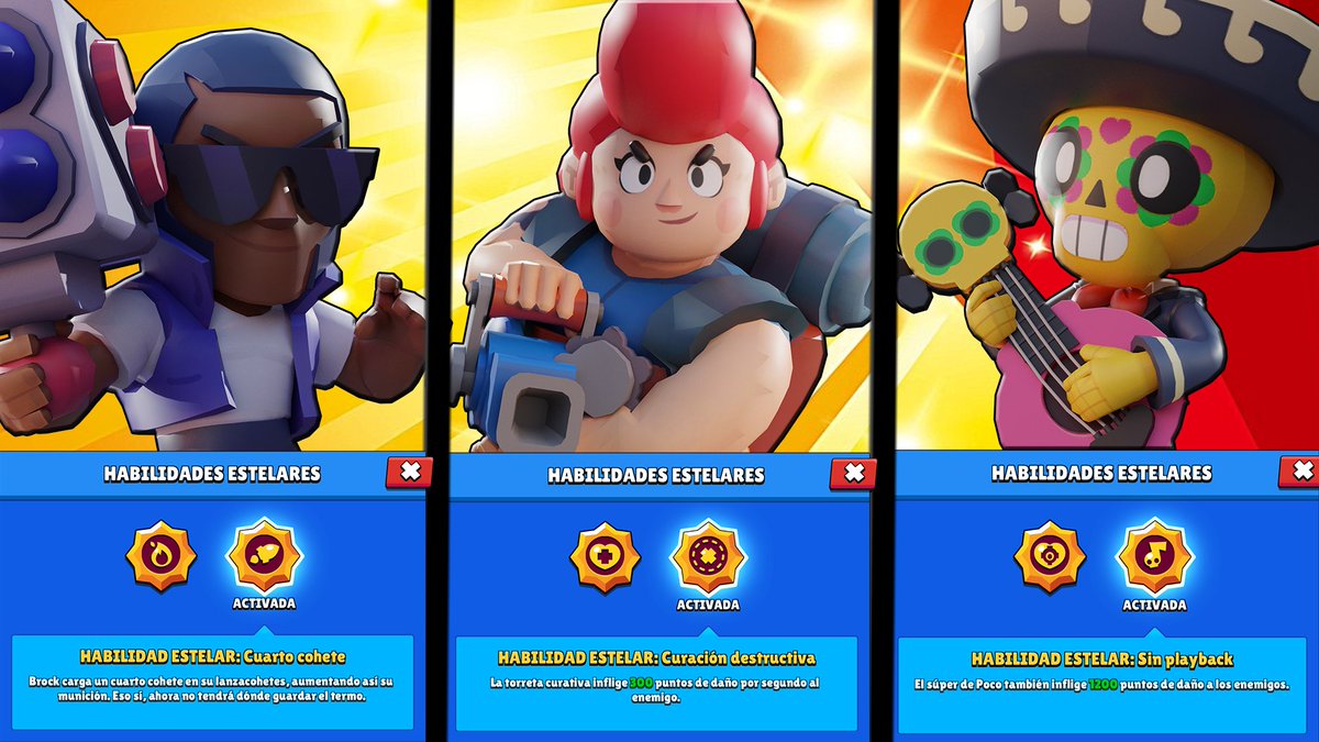Kius_YT's tweet photo. ¡¡BROCK, PAM Y POCO!! ¡¡🌟NUEVAS HABILIDADES ESTELARES🌟!!

https://t.co/uhsa7Sl6pB

#BrawlStars https://t.co/SAxrLOb6lI