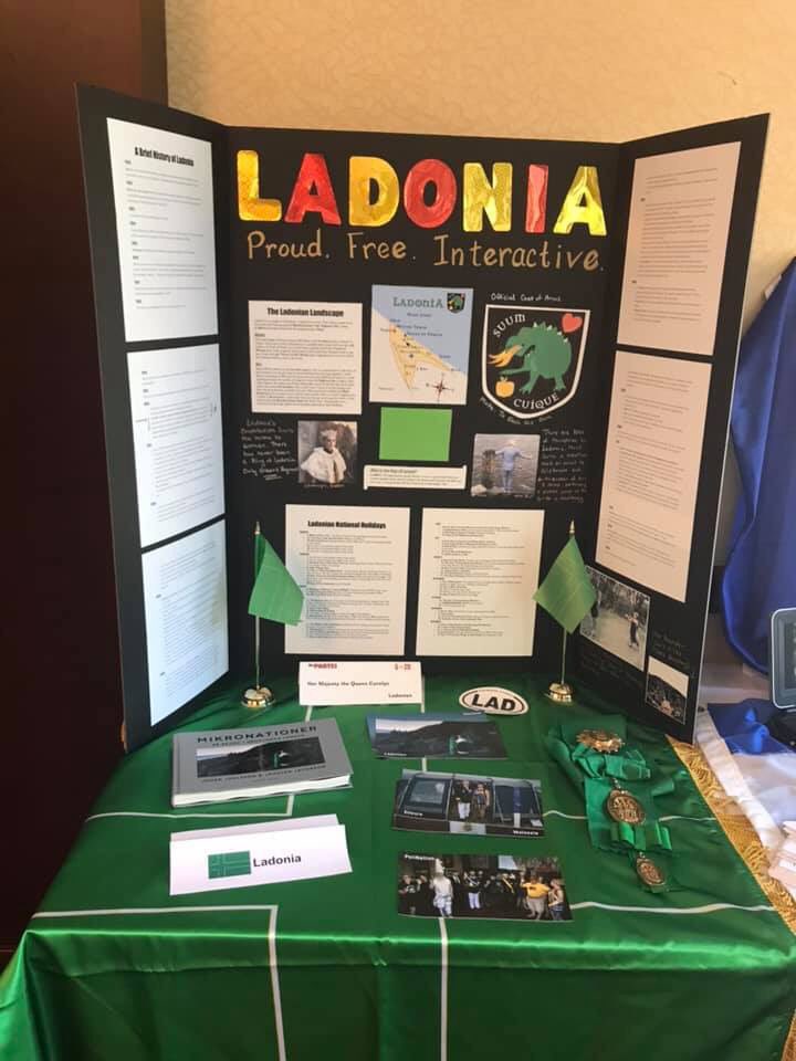 The Ladonian display at <a href="/MicroCon2019/">MicroCon2019</a> #micronations