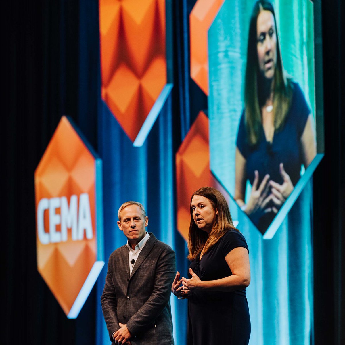 CEMA (@cemaonline) on Twitter photo Connect experiential strategies and tactics to content; view your event portfolio as a content creation studio
<a href="/kfloSF/">Karin Flores</a> @GPJ_Meyer <a href="/GPJExpMktg/">George P. Johnson</a> <a href="/Dreamforce/">Dreamforce</a> #CEMASummit #EventExecs #EventProfs Connect experiential strategies and tactics to content; view your event portfolio as a content creation studio
<a href="/kfloSF/">Karin Flores</a> @GPJ_Meyer <a href="/GPJExpMktg/">George P. Johnson</a> <a href="/Dreamforce/">Dreamforce</a> #CEMASummit #EventExecs #EventProfs