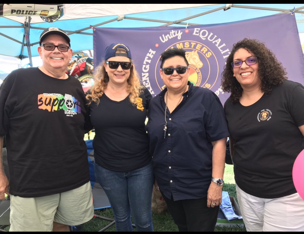 Teamster #local399 # local630 #local495 represents Lgbtq+ caucus. Great showing of support #Teamsters great fun #teamsterslgbtqcaucus #lgbtq