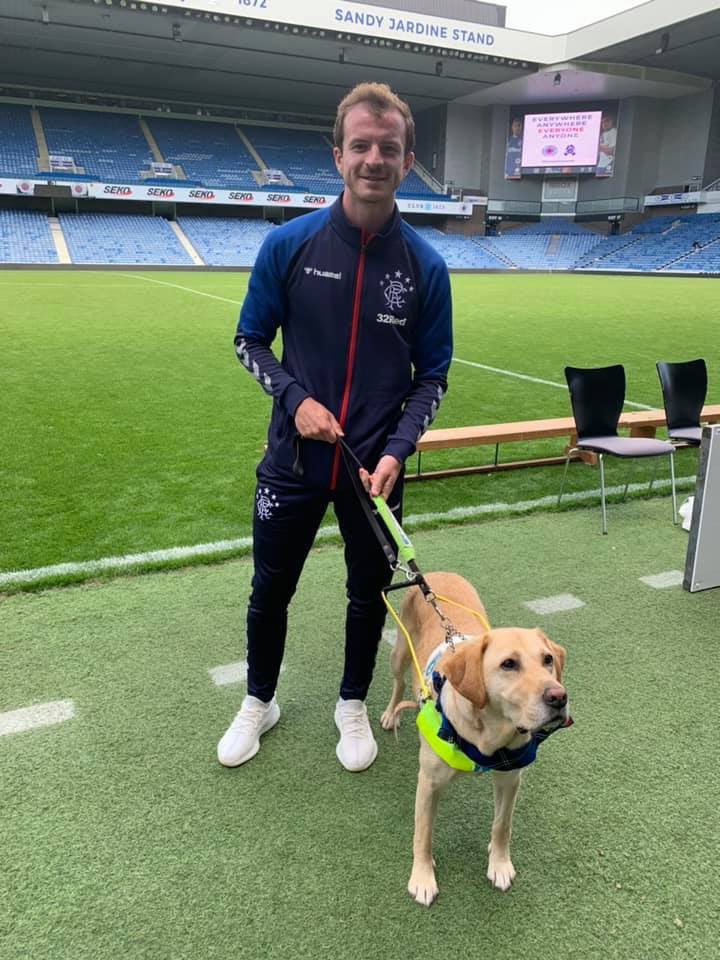 MiloTheGuideDog's tweet photo. Woof. Andy Halliday telling me we’re winning the League this year #EveryoneAnyone @RFC_Charity https://t.co/tgncVtjBjI