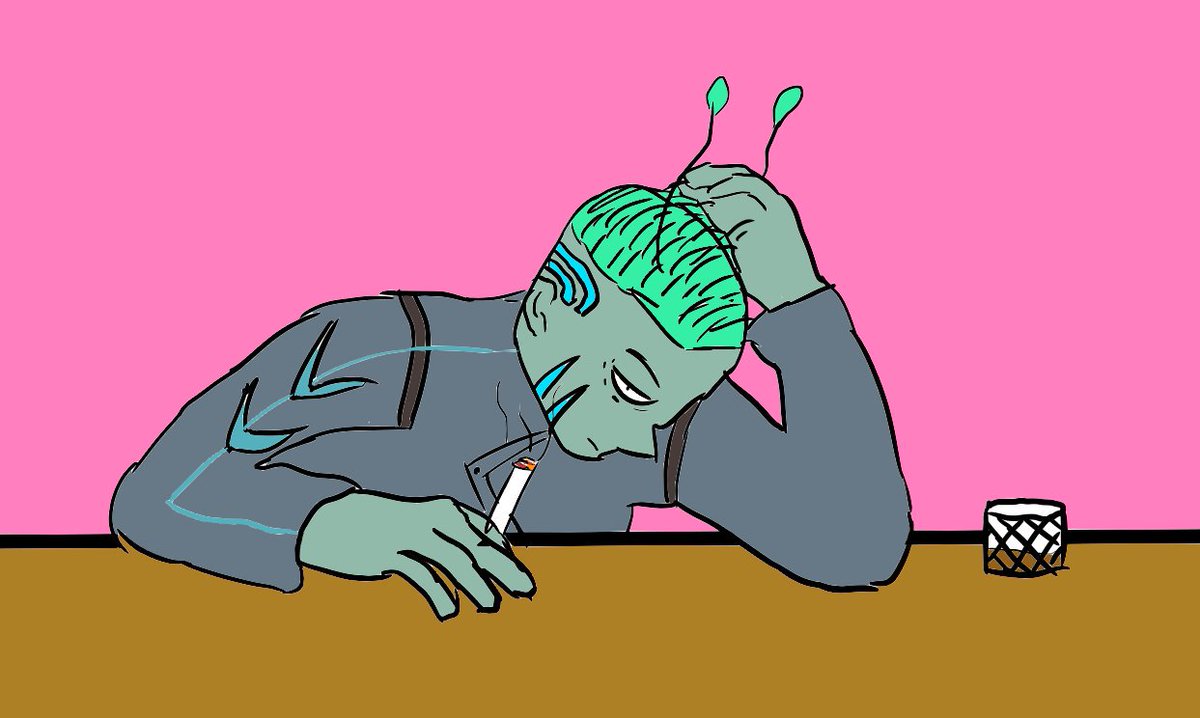 Liam_The_Acorn's tweet photo. Whilst I'm making my first steps into Twitter, I'll also show a pic I did of @plandroids Lashunta boi!
#Starfinder #Lashunta #Art #Paizo #Ihatethislittleslug https://t.co/8kUDqpaQ9o