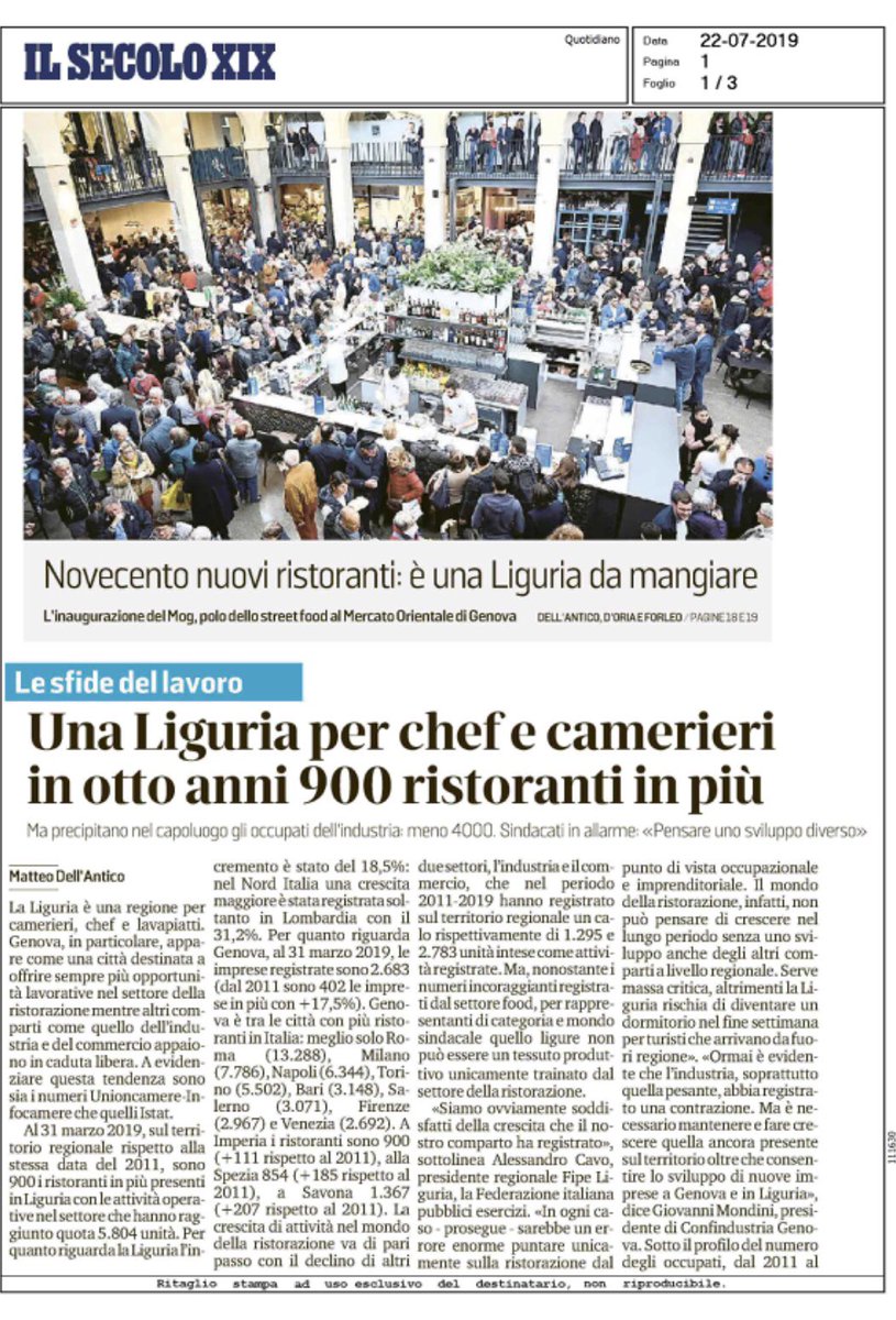 LucaMaestripie's tweet photo. Interessante analisi e confronto su @ilsecoloxix sul lavoro in alcuni importanti settori dell’economia ligure https://t.co/EbFcfJQTkg