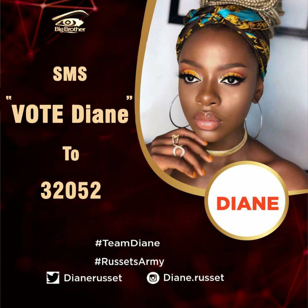 christie2784's tweet photo. Hey #russetarmy, the time has come for us to rally behind our brown skin girl and keep her in the house... Let’s go all out and save the last born🙏🏽.
#brownskingirl #bbnaija #teamdiane #queenofthenorth #russetarmy #dbaby #bigbrother #BBNaija #Bigbrothernaija #bigbrother2019 https://t.co/1h0SIW1SrL