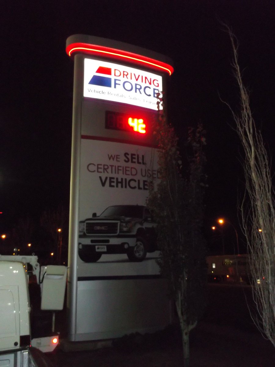 TopmadeSigns's tweet photo. Here is example of a #PylonSign with #Backlit and #MessageDisplay for our wonderful client, Driving Force https://t.co/uRGdonSM8z