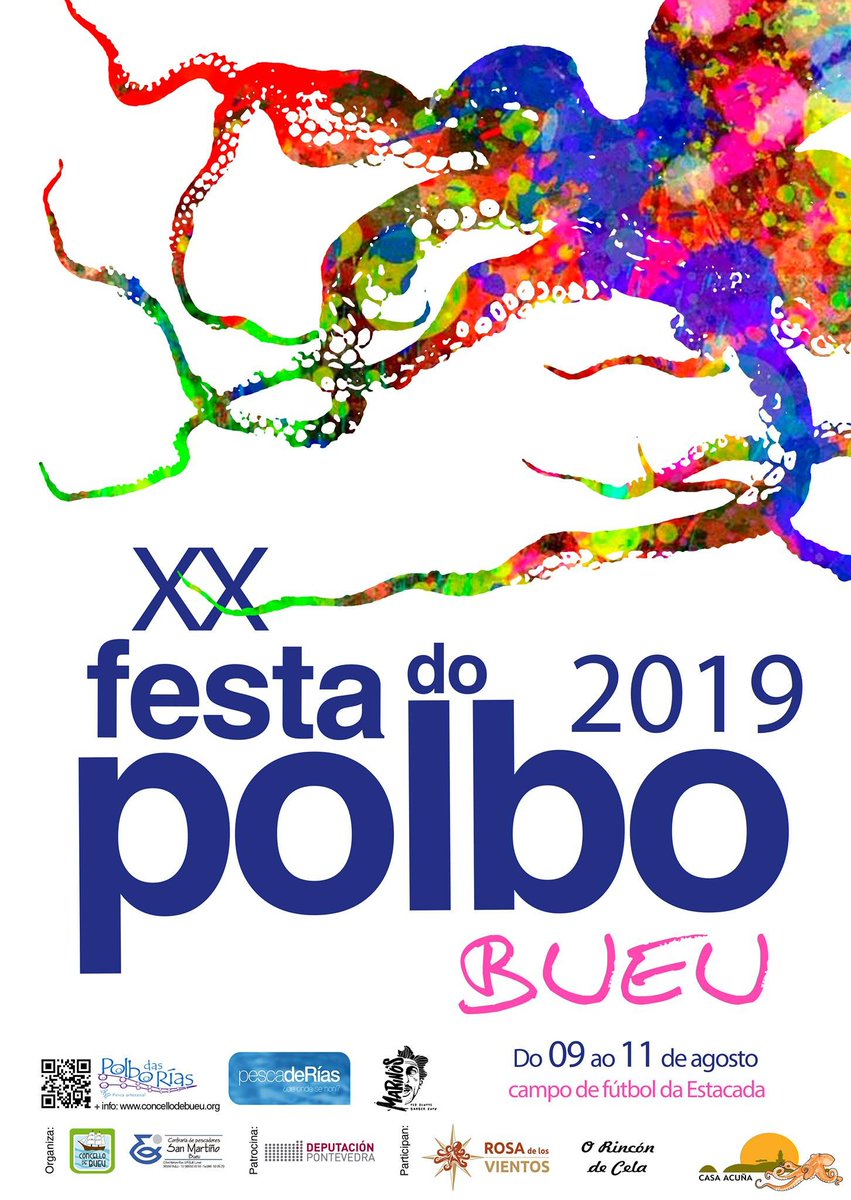 Do 9 ao 11 de agosto tedes unha cita na #XXFestaPolboBueu, cunha gran cantidade de variedades a degustar. Reservade nas vosas axendas!! Pronto iremos desvelando a programación  dlvr.it/R8vLf3