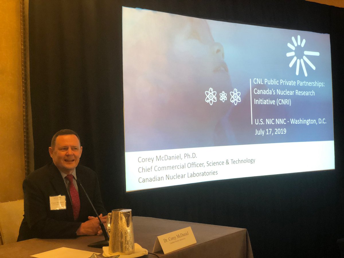 coreykmcdaniel's tweet photo. Thank you U.S. NIC for allowing CNL to launch our Canadian Nuclear Research Initiative during New Nuclear Capital in Washington last week! Glad to see so many #SMR companies in attendance who are considering Canada for their first reactor demonstrations.📰https://t.co/v9HbfHnXTh https://t.co/YPkPNiroto