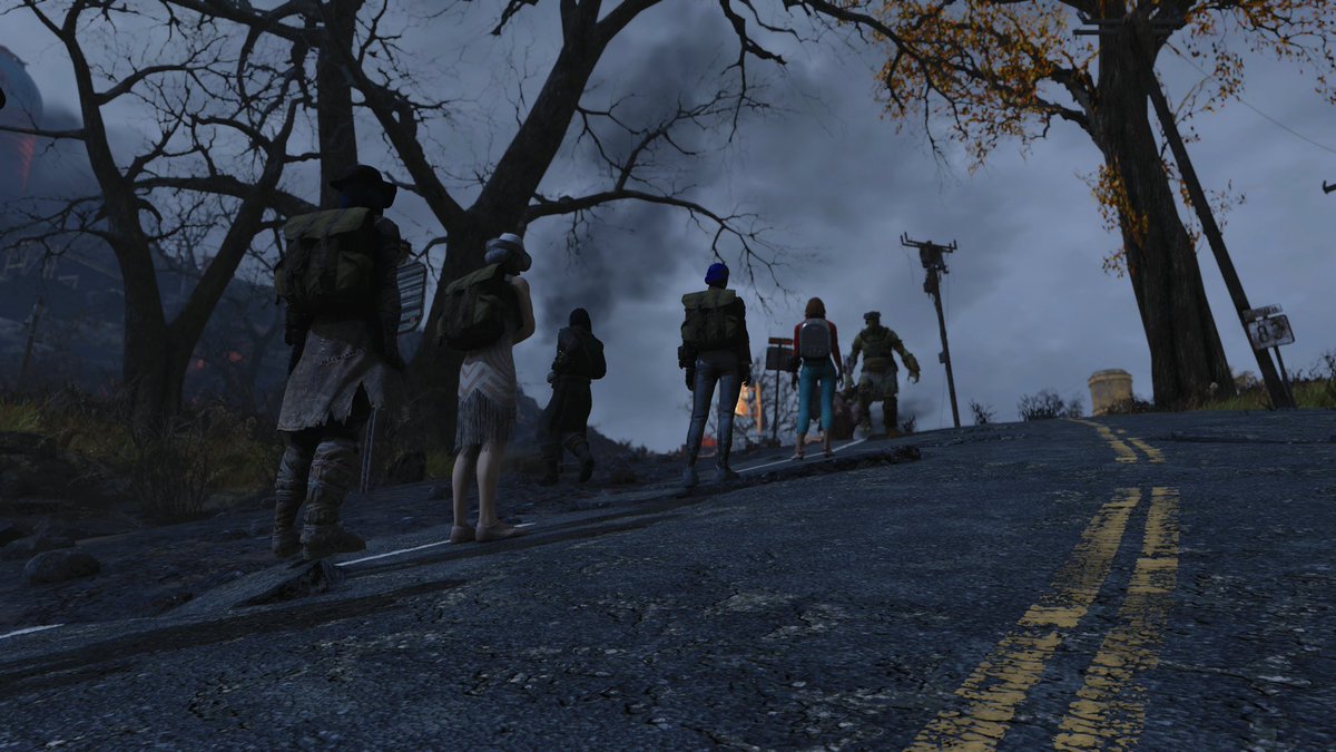 IceEmpress66's tweet photo. I think we showed up too early to Meat Week. #FalloutPhotoMob #FalloutPhotoMobFam #Fallout76 https://t.co/EhMzrn5rtl