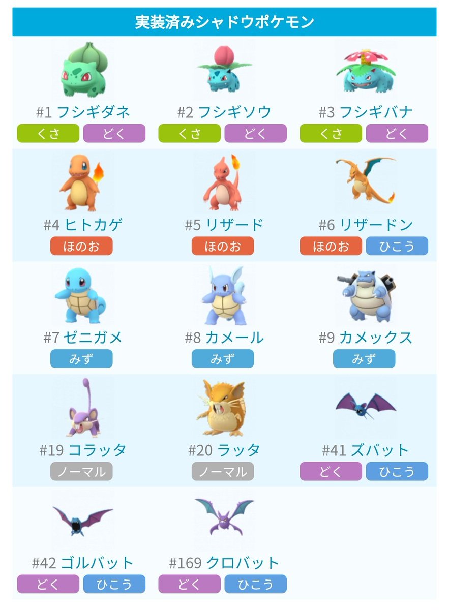 一覧 シャドー ポケモン