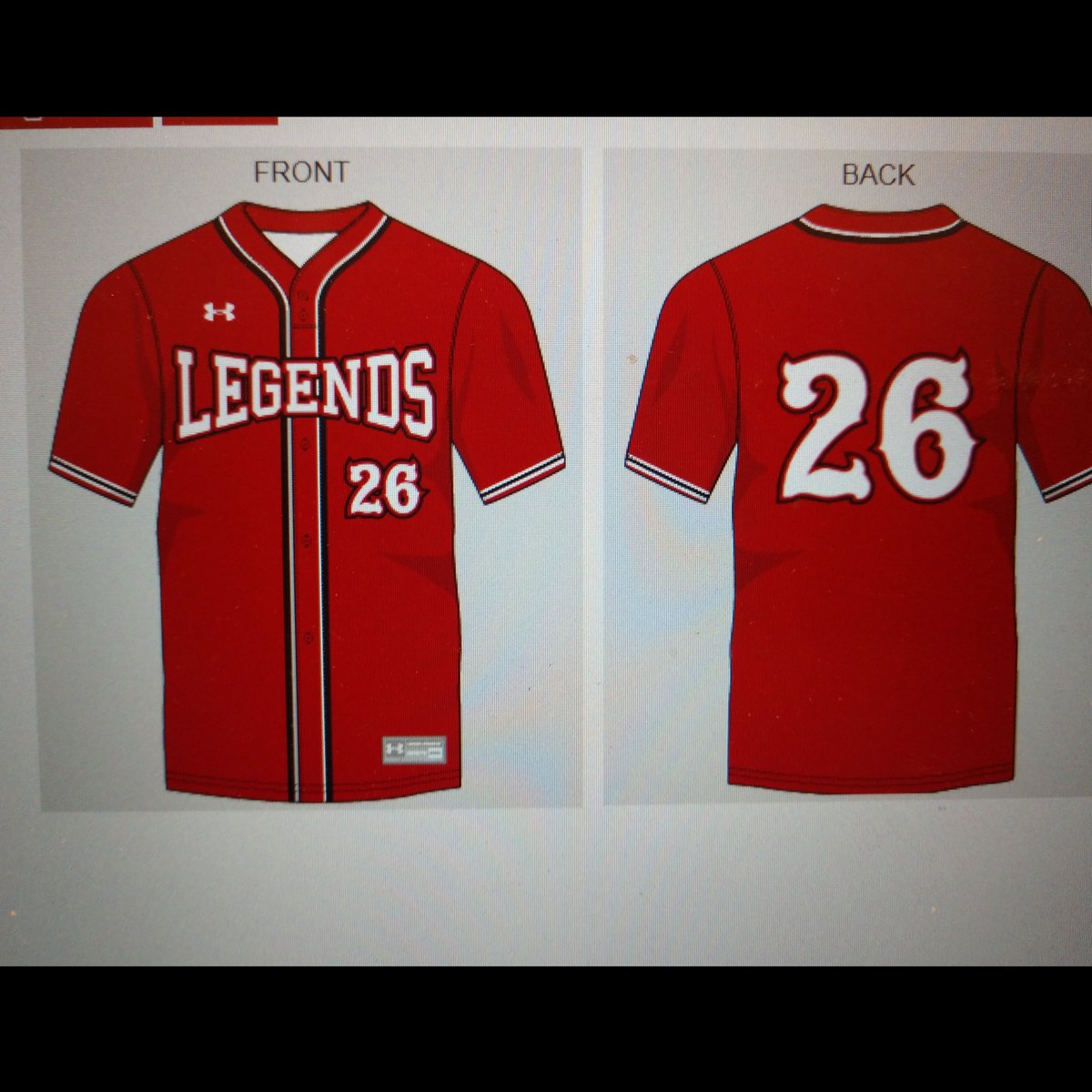 One of our new Under Armour Legends jerseys