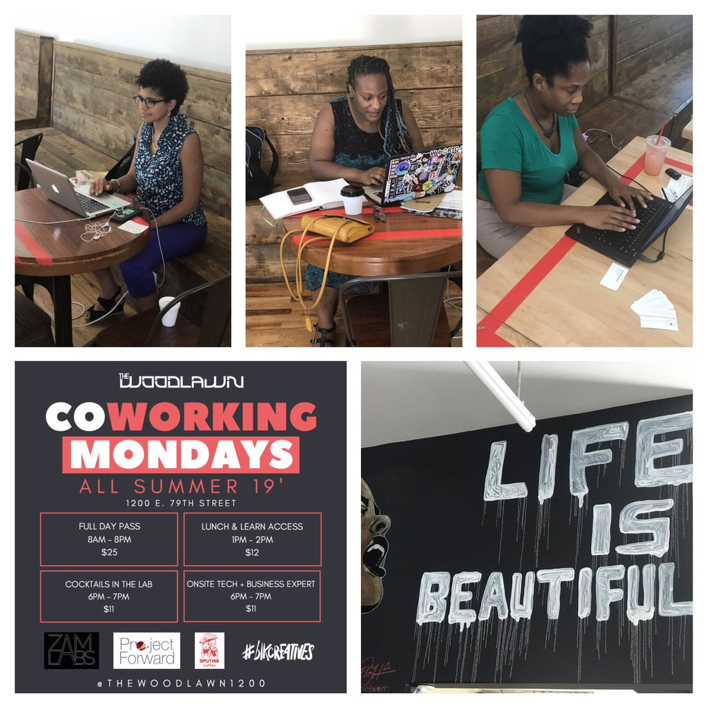 CoWorking Monday with Project Forward, <a href="/zamlabs/">ZaMLabs, Inc.</a> &amp; <a href="/thewoodlawn1200/">TheWoodlawn</a>.  This is a way that PF will activate underutilized retail spaces and build capacity for underserved entrepreneurs
#OpportunityZones #flexibleworking #coworkingspace #incubators #BlackFounders #MondayMood