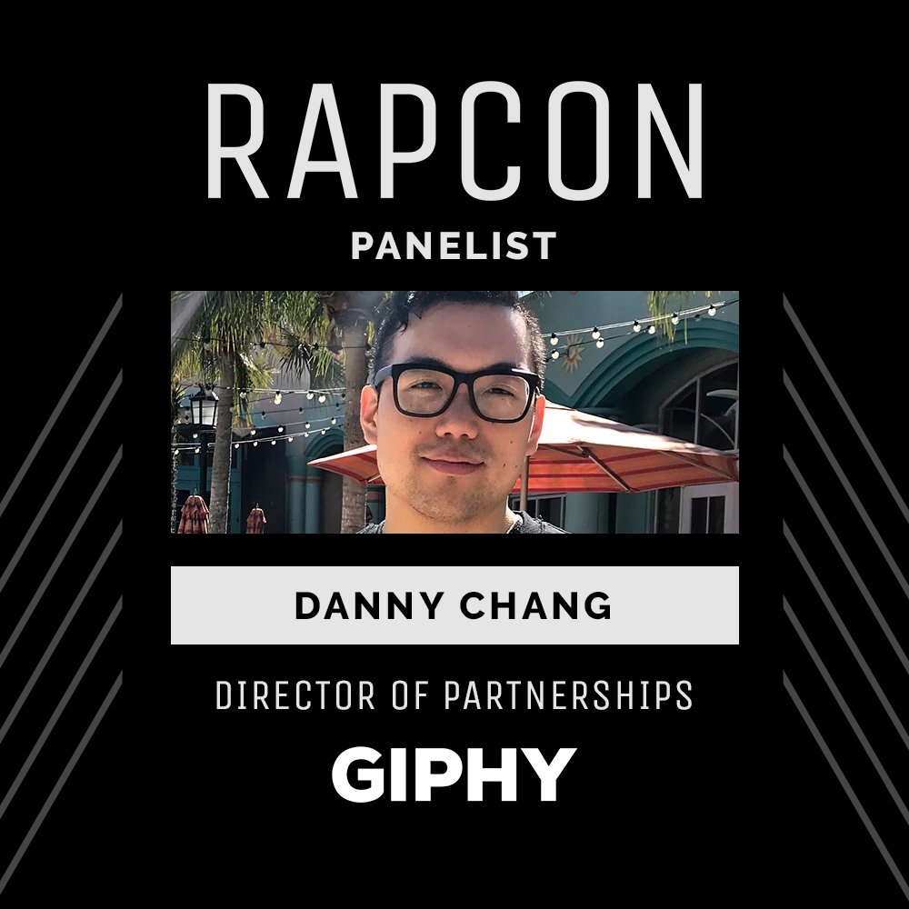 We're happy to have <a href="/thedannychang/">Danny Chang</a>, Director of Partnerships at <a href="/GIPHY/">GIPHY</a>, as a panelist on the De-Constructing Marketing Campaigns panel at #RAPCON2019 🙌

Apply for invitation ➡️ SymRapCon.com