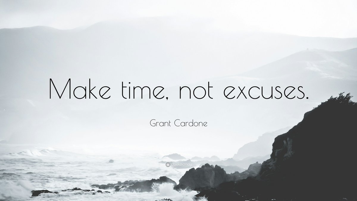 TroyOlson's tweet photo. "Make time... not excuses." ~Grant Cardone

Why not make this the best day of the week?!

#troyolsonteam #troyolson #inspirationalquotes #grantcardone https://t.co/iHhCQj6iHY