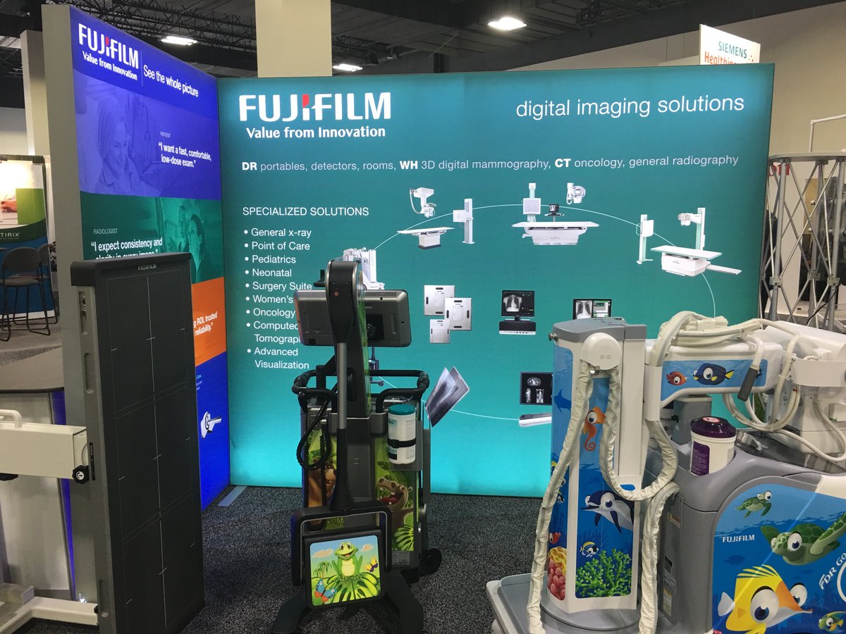 FujifilmHealth's tweet image. Experience the power of Fujifilm Digital Radiography at #AHRA2019 through our FDR Go PLUS, FDR AQRO and FDR D-EVO GL imaging solutions. Stop by booth #1111 during expo hours to experience for yourself.